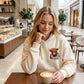 🐮 50% OFF!!🎁Cute Highland Cow Print Fleece Lined Hooded Sweatshirt 🧥 Warm Cozy Winter Hoodie