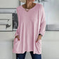 🎉2026 Hot Sale 60% OFF💞 Women's Round Neck Long Sleeve Loose Pocket T-Shirt