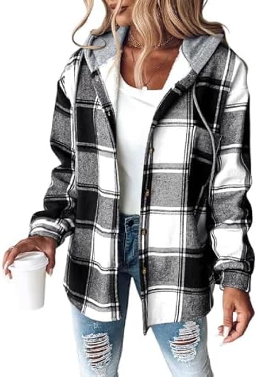 🎉This week's Special Sales - 50% OFF✨Women's Winter Trendy Plaid Hooded Jacket