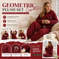 ⏳LAST DAY SALE 60% OFF!!🔥🍂 Embossed Geometric Plush Set – Timeless Comfort & Effortless Style For Every Occasion