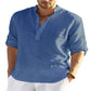 🔥2025 Hot Sale 49% OFF🔥Men's Cotton Linen Shirt Long Sleeve