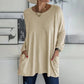 🎉2026 Hot Sale 60% OFF💞 Women's Round Neck Long Sleeve Loose Pocket T-Shirt