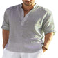 🔥2025 Hot Sale 49% OFF🔥Men's Cotton Linen Shirt Long Sleeve