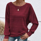 🎉This week's Special Sales - 50% OFF✨Solid Round-Neck Striped Top with Long Sleeves