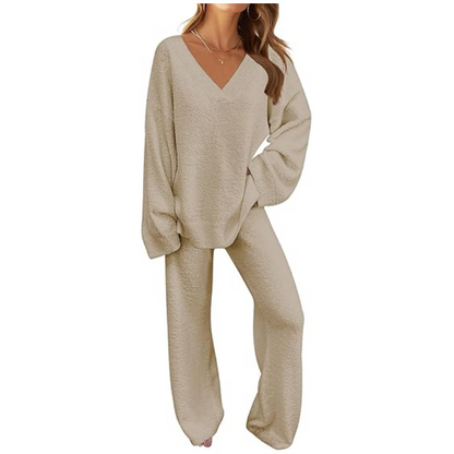 🎉This week's Special Sales - 50% OFF✨Women's V-Neck Long Sleeve Sweater & Pants Set