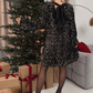 💖LAST DAY SALE 60% OFF✨Long Sleeve Loose Sequined Tie-back Dress