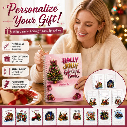 🎄70% OFF!!! Ready for Christmas!🎅Christmas Gift Card Booklet 👍DIY Spiral-Bound Christmas Gift Card Holder Book🎁