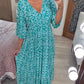 ❤️‍🔥Summer Hot Sale 60% OFF🌷Bohemian Casual Print V-neck Waist Wrap Long Dress
