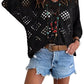 🥰Summer Sale 60% OFF❤️Womens Bohemian-Inspired Beige Crochet Top With V-Neck🏖️