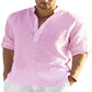 🔥2025 Hot Sale 49% OFF🔥Men's Cotton Linen Shirt Long Sleeve