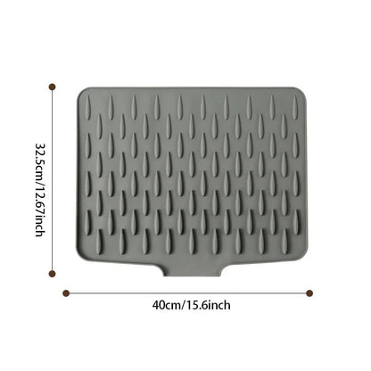 🔥No-Spill Silicone Worktop Saver – Heat-Resistant & Non-Slip Mat for Drip-Free Drying