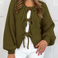 🍂Autumn Hot Sale 50% OFF💖Women's Long Sleeve Tie Front Knit Sweater🧶