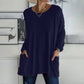 🎉2026 Hot Sale 60% OFF💞 Women's Round Neck Long Sleeve Loose Pocket T-Shirt