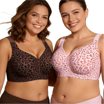 🏆LAST DAY SALE 60% OFF 🔥Super Firming Wirefree Jelly Bra with Leopard Print 👍