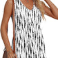 🌞HOT SALE 60% OFF👚Women's Print Flowy Sleeveless V Neck Peplum Tank Tops