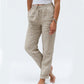 🌸Last Day Sale 70% OFF!!🌸Women's Elastic Waist Cotton Linen Casual Pants