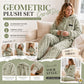⏳LAST DAY SALE 60% OFF!!🔥🍂 Embossed Geometric Plush Set – Timeless Comfort & Effortless Style For Every Occasion