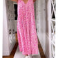 🌸Spring Sale 50% OFF🍒V-neck Printed Short-sleeved Long Dress