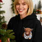 🐮 50% OFF!!🎁Cute Highland Cow Print Fleece Lined Hooded Sweatshirt 🧥 Warm Cozy Winter Hoodie
