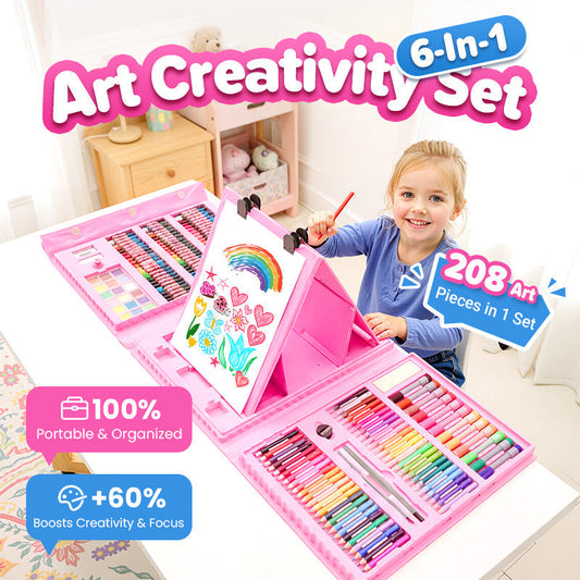 🎨 Christmas Sale - 50%OFF🎄 Deluxe 6-in-1 Art Creativity Set - Includes Drawing Tools & 12 Colors🧑‍🎨🌟