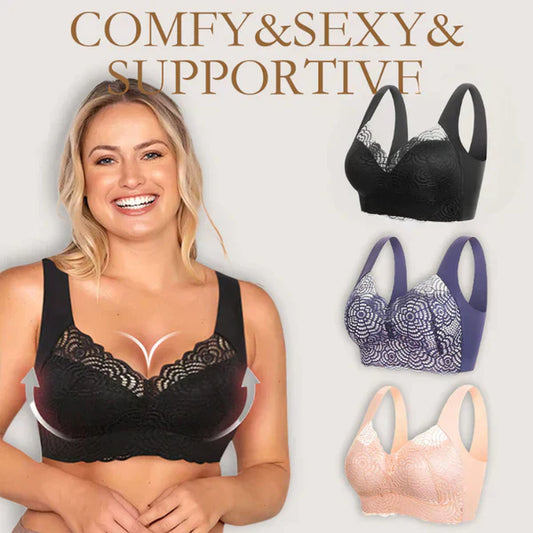 🔥Buy 2 Get 1 Free | Ultimate Lift Stretch Full Shape Seamless Lace Bra (3 PCS)
