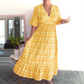 ❤️‍🔥2026 Big Sale 60% OFF⚡50K+ SOLD!🌷Bohemian Casual Print V-neck Waist Wrap Long Dress