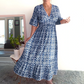 ❤️‍🔥2026 Big Sale 60% OFF⚡50K+ SOLD!🌷Bohemian Casual Print V-neck Waist Wrap Long Dress