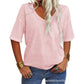 🔥Last Day 60% OFF🔥Women's Solid Color V-Neck T-shirt - 12 COLORS
