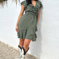🩷Summer Hot Sale 49% OFF☀️Women's Elegant Waist Tie V-Neck Ruffle Dress