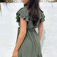 🩷Summer Hot Sale 49% OFF☀️Women's Elegant Waist Tie V-Neck Ruffle Dress