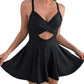 💥Last Day Special Sale 60% OFF🩱Women's Cutout One Piece Skirt Swimsuit