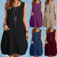 🩷Hot Sale-60% OFF🌿Cotton And Linen Sleeveless Loose Dress with Pockets