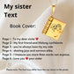 💝My Book Necklace for Daughter,Son or Lover, Birthday Day Gift Graduation Jewelry of Love