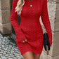 💃Last Day 50% OFF❄️🖤Women's Winter Plain Round Neck Cable Knit Bodycon Sweater Dress