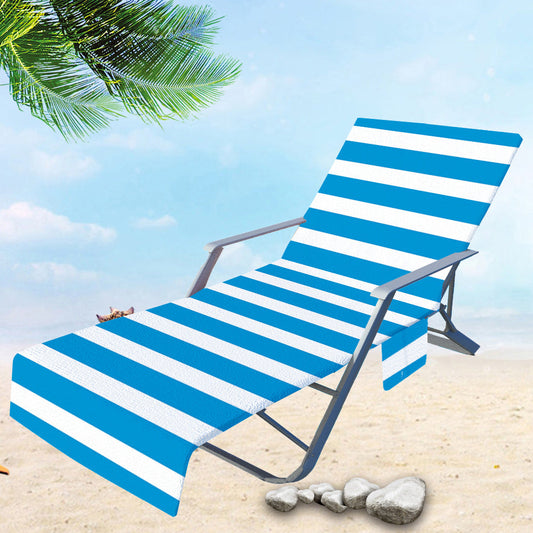 🏖️Summer Hot Sale 50% OFF🌞Sun Lounger Towel in Bag with Pockets Storage🌊