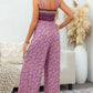 🌸Last Day Sale 60% OFF📣Womens Overalls Casual Floral Print Sleeveless Jumpsuit with Pockets
