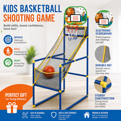 ⏰60% OFF NOW!⛹️Fast Shipping 🚚💨Kids' Indoor Basketball Arcade Game with 4 Balls🏀
