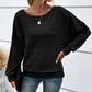 🎉This week's Special Sales - 50% OFF✨Solid Round-Neck Striped Top with Long Sleeves