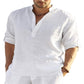 🔥2025 Hot Sale 49% OFF🔥Men's Cotton Linen Shirt Long Sleeve