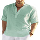 🔥2025 Hot Sale 49% OFF🔥Men's Cotton Linen Shirt Long Sleeve