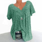 🎉 Last Day Promotion-60% OFF 🍃Woman Fashion V-Neck Print Short Sleeve T-Shirt