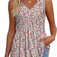 🌞HOT SALE 60% OFF👚Women's Print Flowy Sleeveless V Neck Peplum Tank Tops
