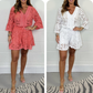 🌺Limited Time Sale 60% OFF💕Casual Short V-Neck Lace Suit