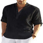 🔥2025 Hot Sale 49% OFF🔥Men's Cotton Linen Shirt Long Sleeve