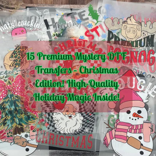 🎅Christmas Special Price !!🎄 15PCS Christmas Mystery DTF Transfer Bundle 🎁🔥for T-Shirts, Totes & DIY Gifts