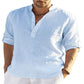 🔥2025 Hot Sale 49% OFF🔥Men's Cotton Linen Shirt Long Sleeve