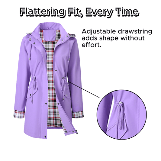 🧥LAST DAY SALE 50% OFF🌧️💧Ultimate Plaid Waterproof Jacket for Women🍃