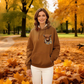 🐮 50% OFF!!🎁Cute Highland Cow Print Fleece Lined Hooded Sweatshirt 🧥 Warm Cozy Winter Hoodie