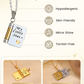 💝My Book Necklace for Daughter,Son or Lover, Birthday Day Gift Graduation Jewelry of Love