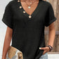 Women’s Stylish V-neck Short-sleeved Top